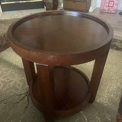 Round Wooden side table