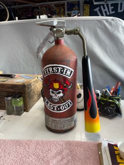 Custom painted fire extinguisher