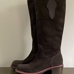 Pollini -Way Out” Brown Suede Boots-New