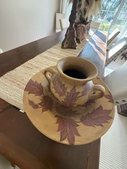 Hand Painted Ceramic Bowl And Vase