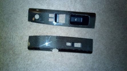 Carbon fiber power window switch housings