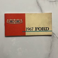1967 Ford Owners Manual For Cars And Light Trucks