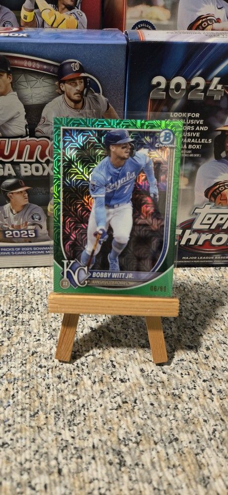 2025 Bowman Bobby Witt Jr #7 Chrome Mojo Green /99