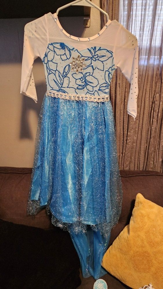 Elsa Frozen Dress Up Halloween Princess Disney Costume Size 4 - 6