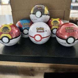 Set Of 6 Pokeballs 