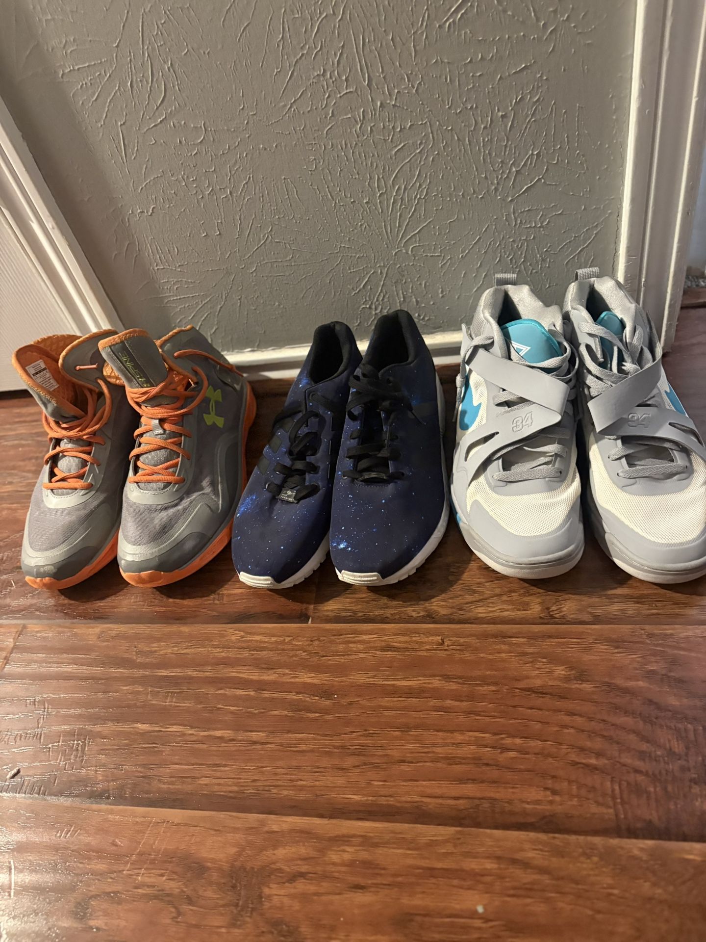 Nikes, Adidas, Under Armor Shoes
