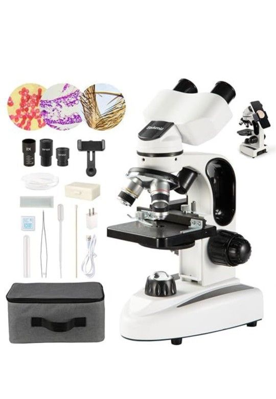 Compound Binocular Microscope | 40x-2000x Led Lighting