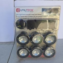 6 light under cabinet, Puck lighting kit.