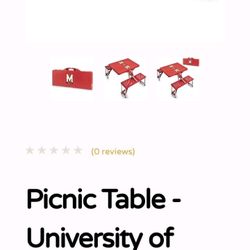 Used Picnic TABLE UNIVERSITY OF MARY LAND