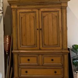Heavy Wood Armoire 