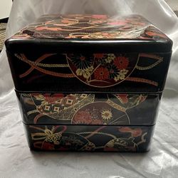Japanese Three Tier Lacquer Bento Lunch Box