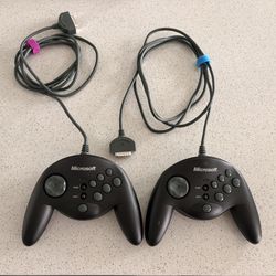 Microsoft SideWinder Game Pads (Model 90873) – Lot of 2 – Retro PC Gaming