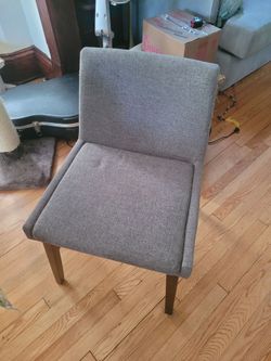Gray Dining Chairs and Dining Bench