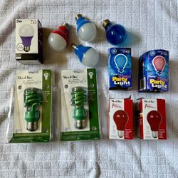 11 Various Colored Light Bulbs 