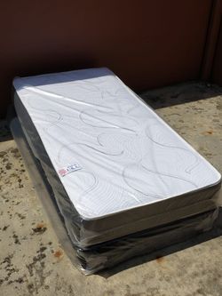 NEW TWIN-SIZE MATTRESS & BOX SPRING - 2PC