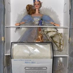 Vintage 1997 Barbie Harpist Angel Angels Of Music Collection 18894 NRFB CoA