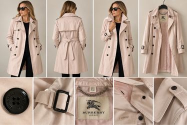 BURBERRY LONDON – Elegant Blush Beige Trench Coat