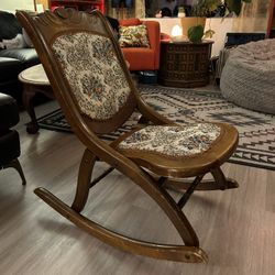 Antique Folding Rocking Chair 