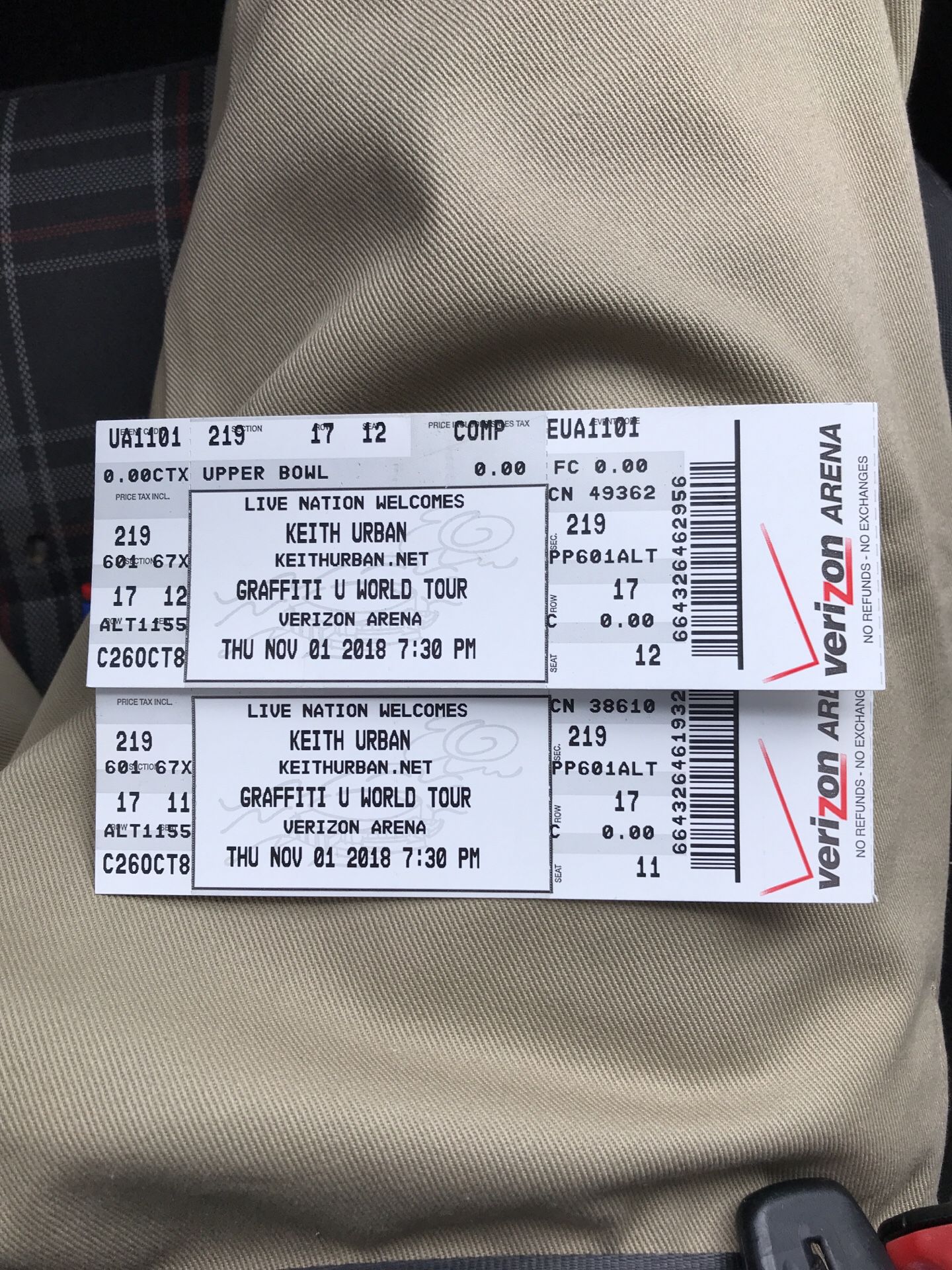 Keith Urban Tickets for Little Rock show.