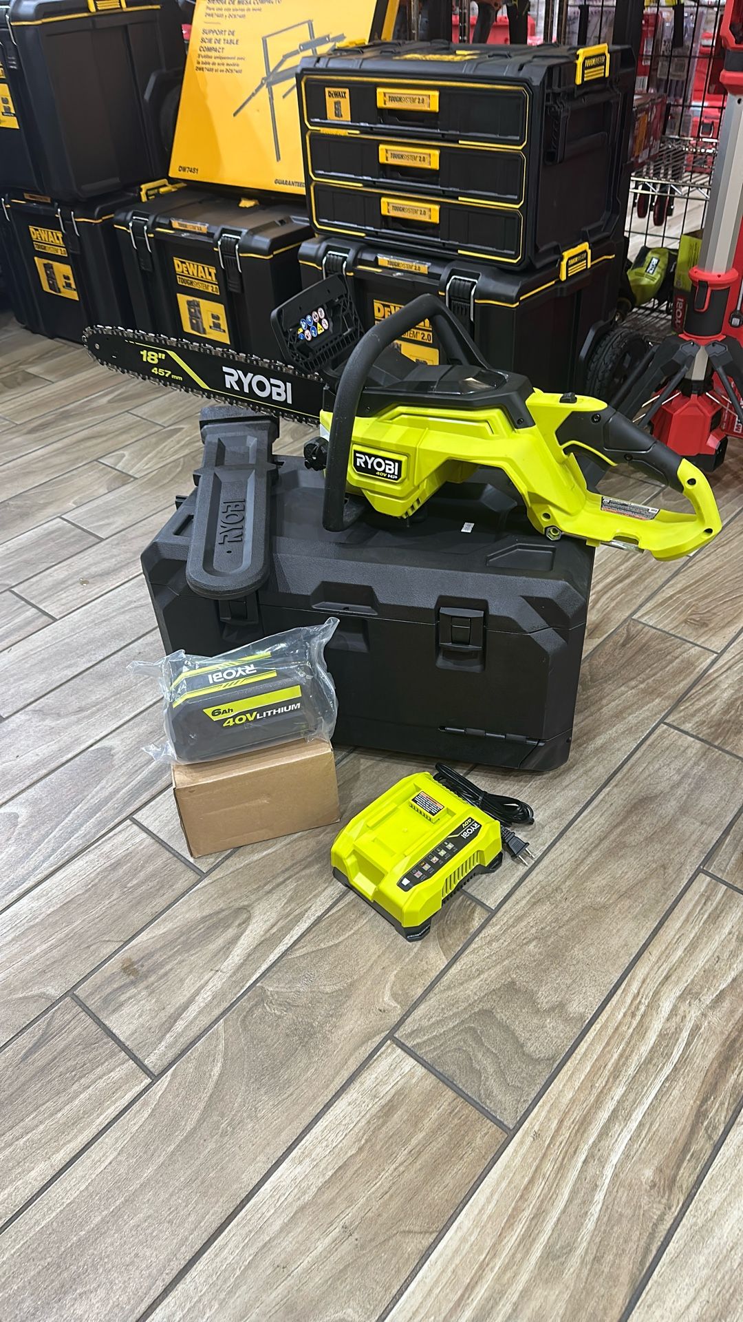 RYOBI 40V HP Brushless 18 in. Cordless Battery Powered Chainsaw Kit - 6.0 Ah Battery and Rapid Charger Included