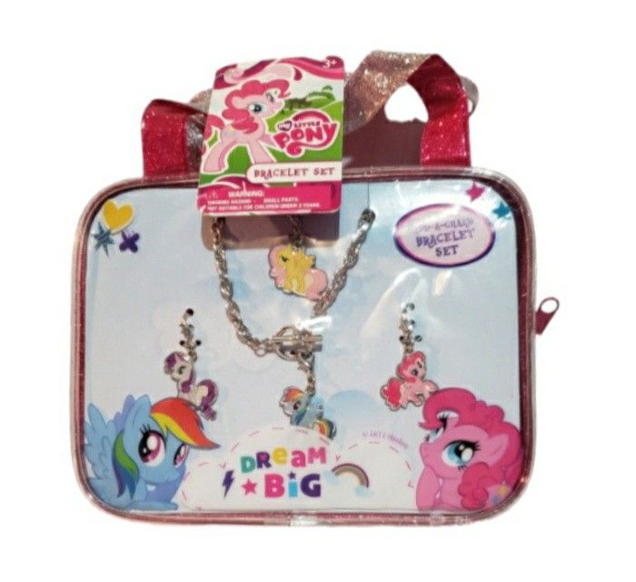 new with tags My Little Pony child bracelet with charms in bag