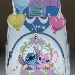 Loungefly Disney Lilo & Stitch Angel & Stitch Hot Air Balloon Mini Backpack