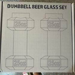 Dumbbell Beer Glass Set