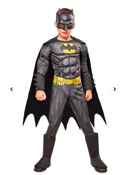 Kids Batman Muscle Costume with Cape and Mask kids 7/8