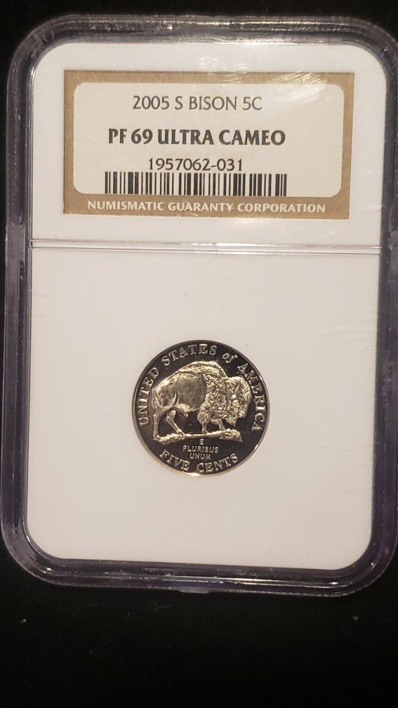 2005 S Bison 5 Cent NGC PF 69 Ultra Cameo Coin