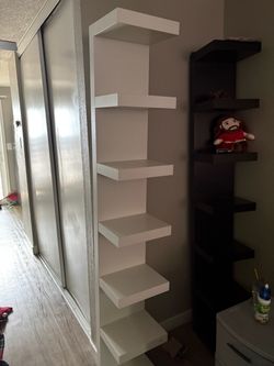 White book shelf