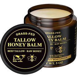 Beef Tallow for Skin, Tallow and Honey Balm,