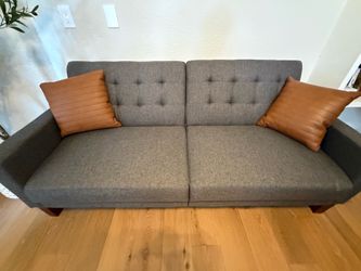 Futon Gray Couch Like New