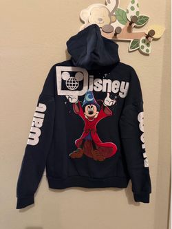 Walt Disney World Sorcerer Mickey Mouse Zip Front Hoodie for Adults, Fantasia Disneyland