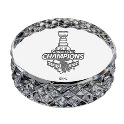 “2015 Stanley Cup Winner”  Hockey Crystal Puck