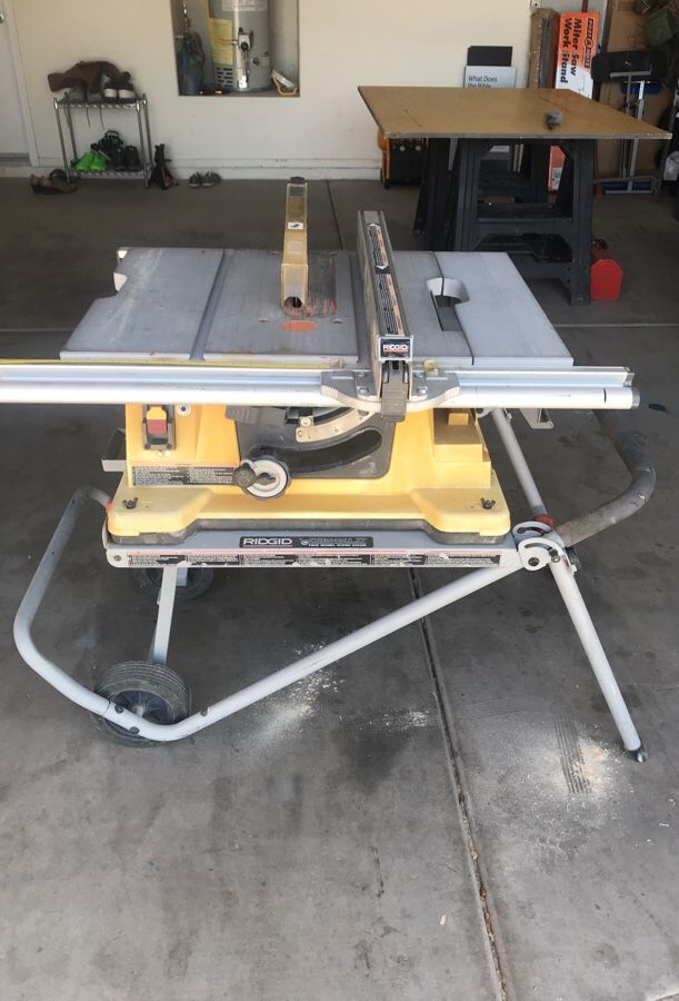 Ridgid 10” portable table saw with stand