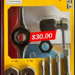 Tap And Die Set New USA $30.00  Firm On Price 