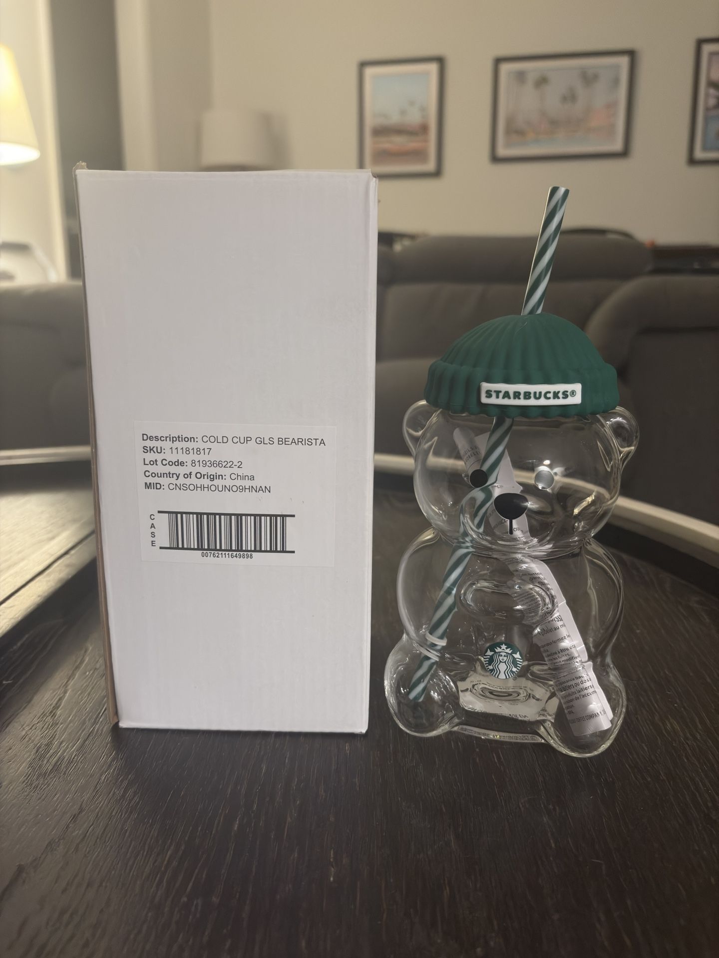 Starbucks Bearista Glass Bear Cup