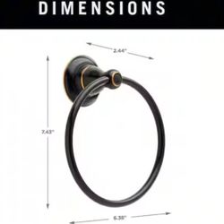 Porter Wall Mounted Towel Ring in Oil Rubbed Bronze