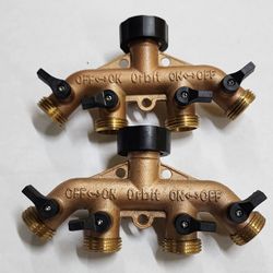 4 Way Garden Hose Manifold 