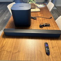 Roku Smart Soundbar (9101X) + Wireless Subwoofer (9201X) – 2.1 Setup, 4K/HD/HDR