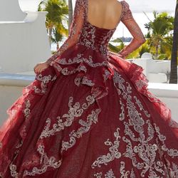 Burgandy 15 Dress