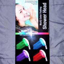 New multi color fading shower head
