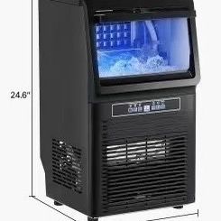 Commercial Ice Maker Machine, 70lbs/24H Ice Maker Machine with 12lbs Storage Capacity, 36 Ice Cubes in 15 Minutes, LED Digital Display Freestanding Se