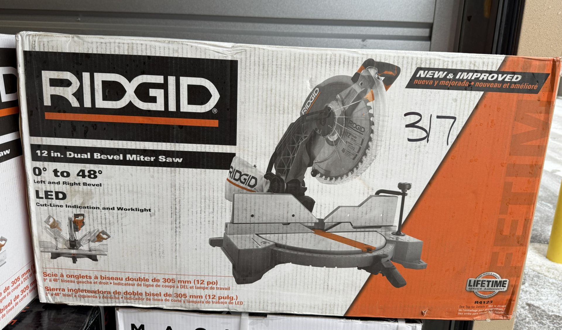 RIDGID 15 Amp Corded 12 in. Dual Bevel Miter Saw with LED Cutline Indicator