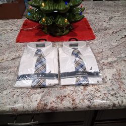 New Shirt&Tie Sets For Boys. Sizes 12&14