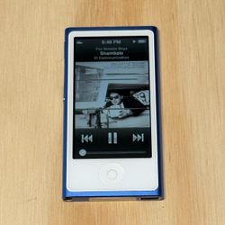 iPod Nano 7thGen Blue 16GB Model:A1446 w/2684-Songs/Charg Tested Good Read Blw!