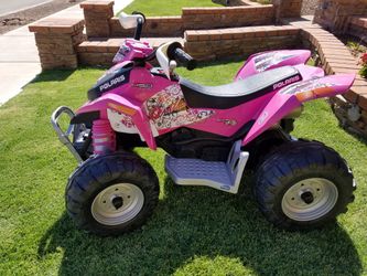 Peg Perego Polaris Outlaw Power Children's Ride on Toy, Pink