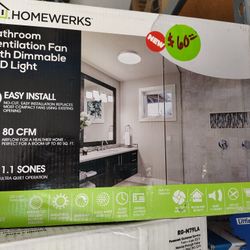 Bathroom Exhaust Fan LED Dimmable Light 