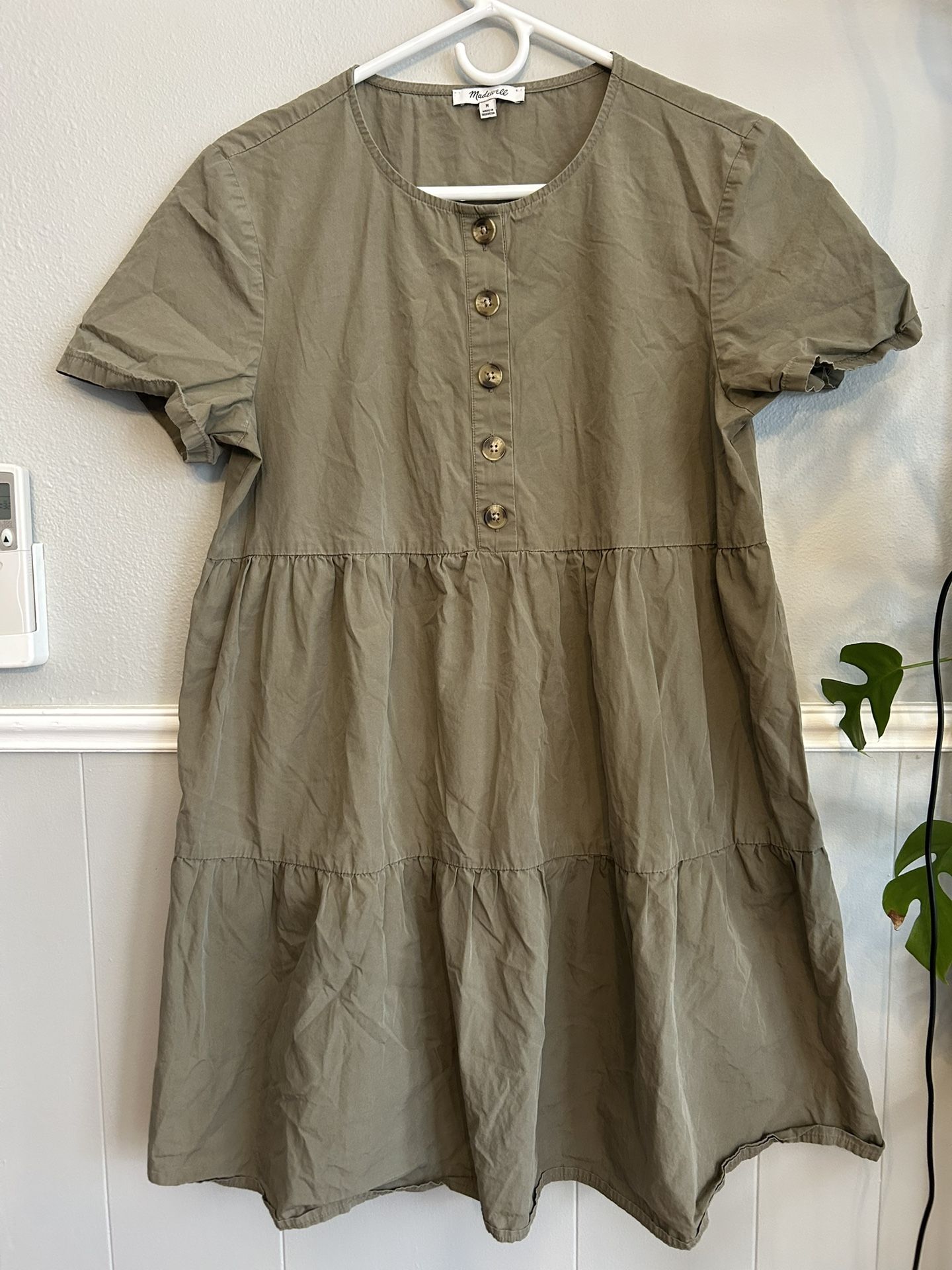 Women’s Madewell Button Dress Medium