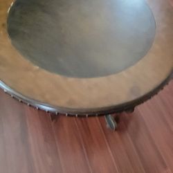 Brown Coffee Table & 2 End Tables 